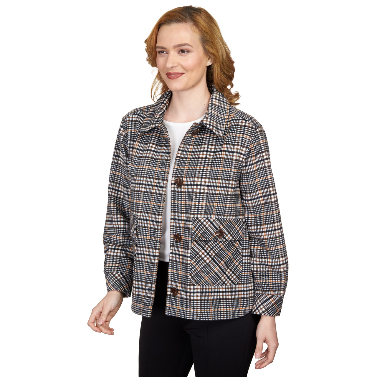 Short plaid shop jacket