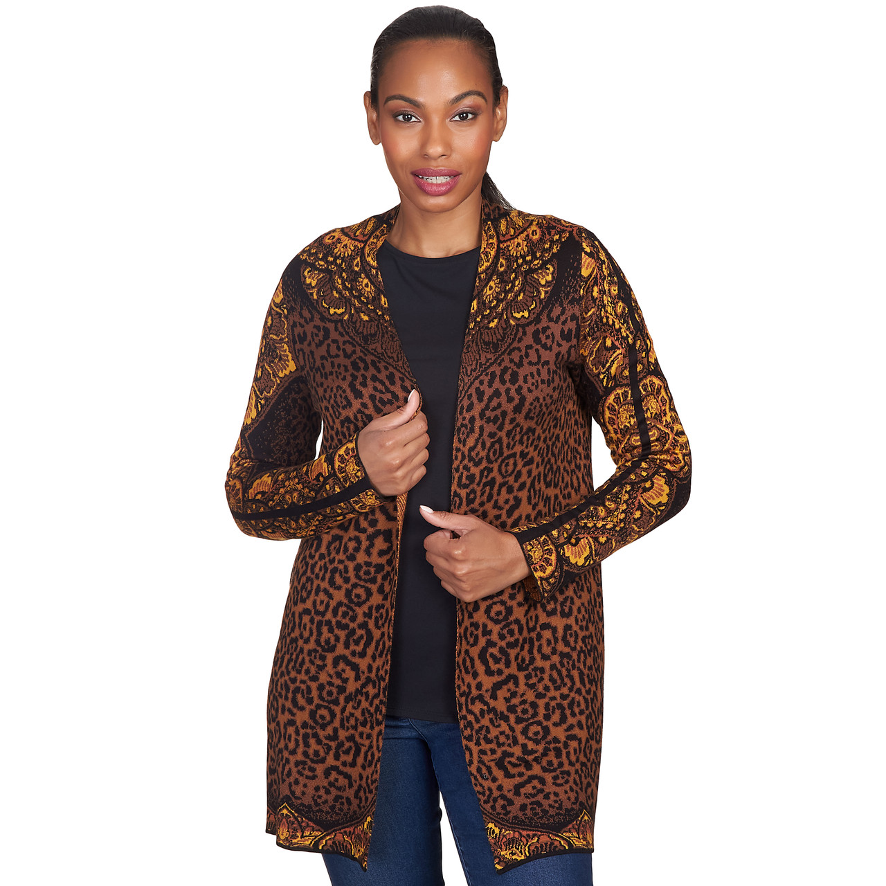 Women's All Over Animal Print Cardigan