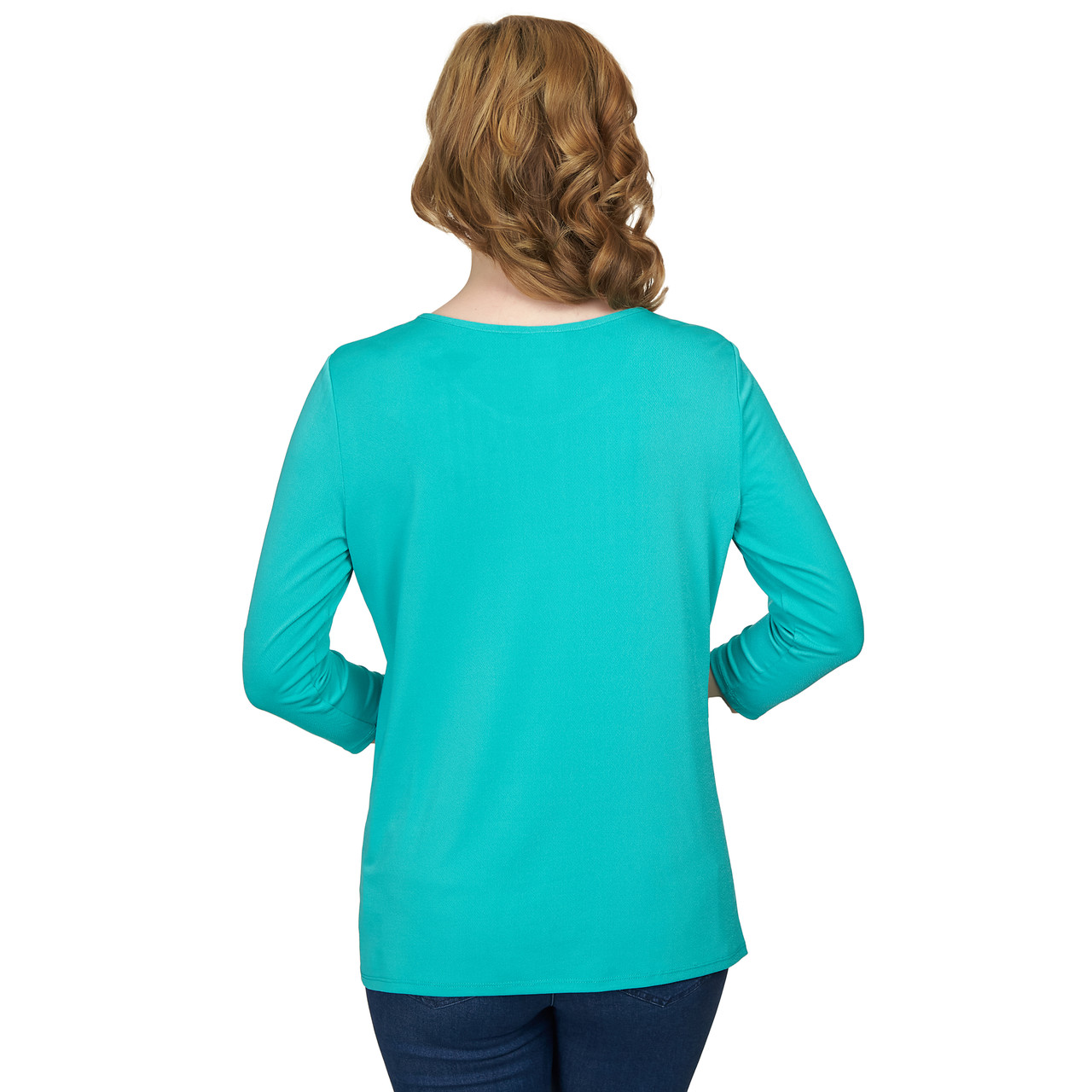 Women's Teal Paisley Top Pleat Top | Ruby Rd.