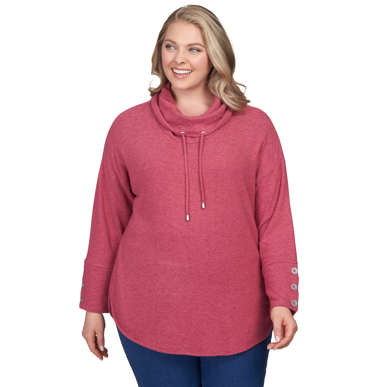 Plus size cowl neck clearance hoodie