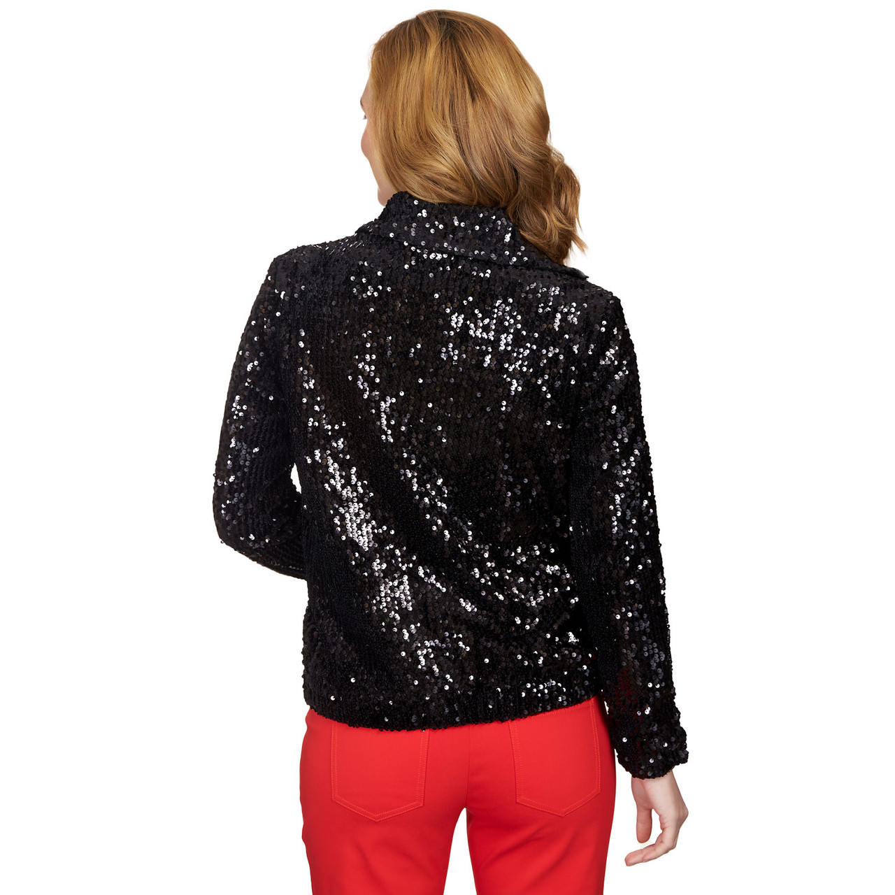 Black Sequin Bomber Jacket with Sequin Jacket Outfits For Women (2 ideas &  outfits) | Lookastic