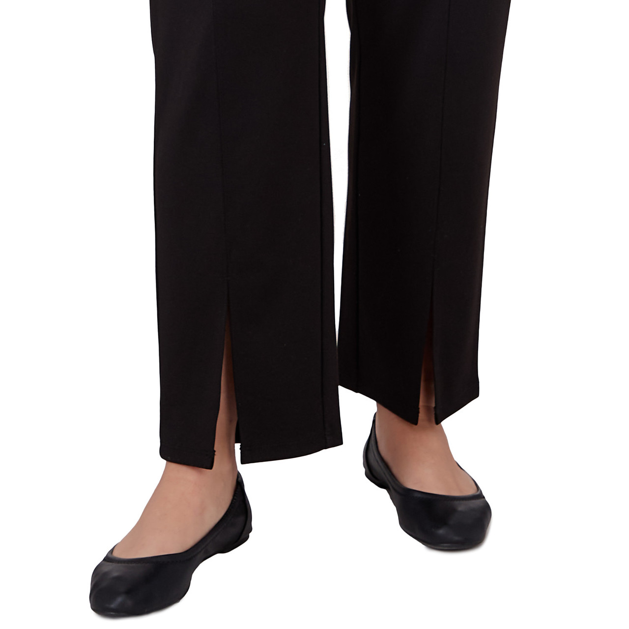 Women's Solid Ponte Pant With Front Slit