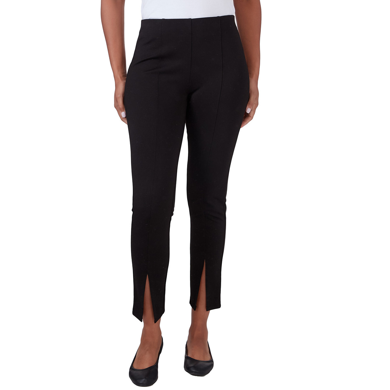 Zara Womans Pants Trousers Size S Black Front Vents Slits Skinny 8875/968  NWT | eBay