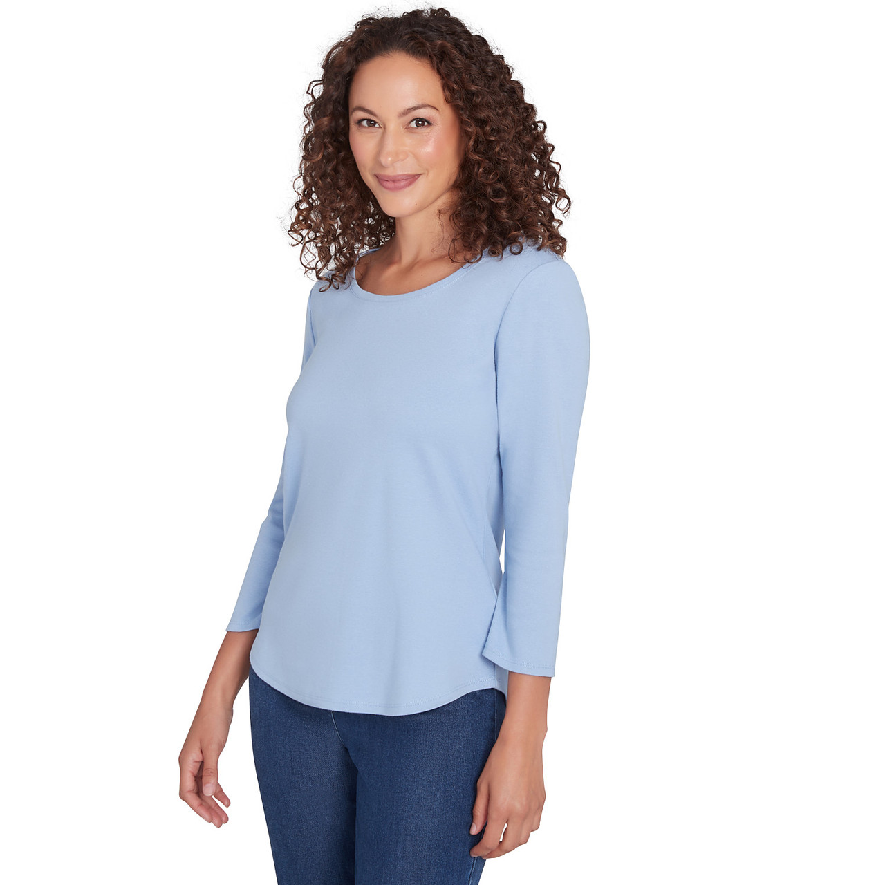 Women's Rib Three Quarter Sleeve Top Ruby Rd.