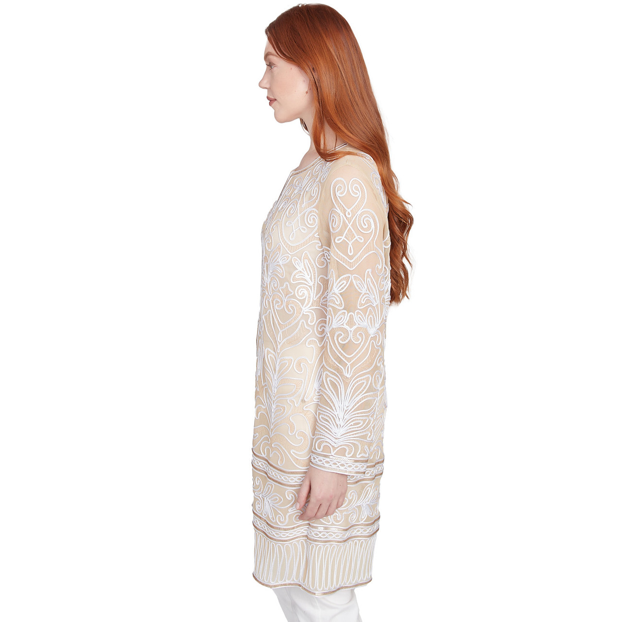 Women's Intricate Embroidered Mesh Jacket | Ruby Rd.