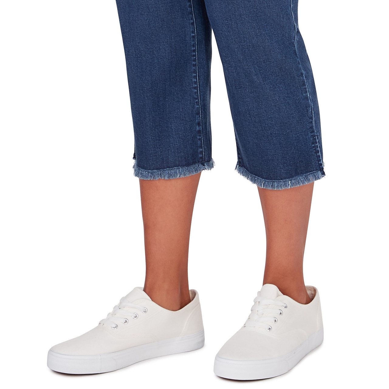 【Raucohouse】Bray capri denim pants Women's Soft Denim Pull On Fringe Capri | Ruby Rd.