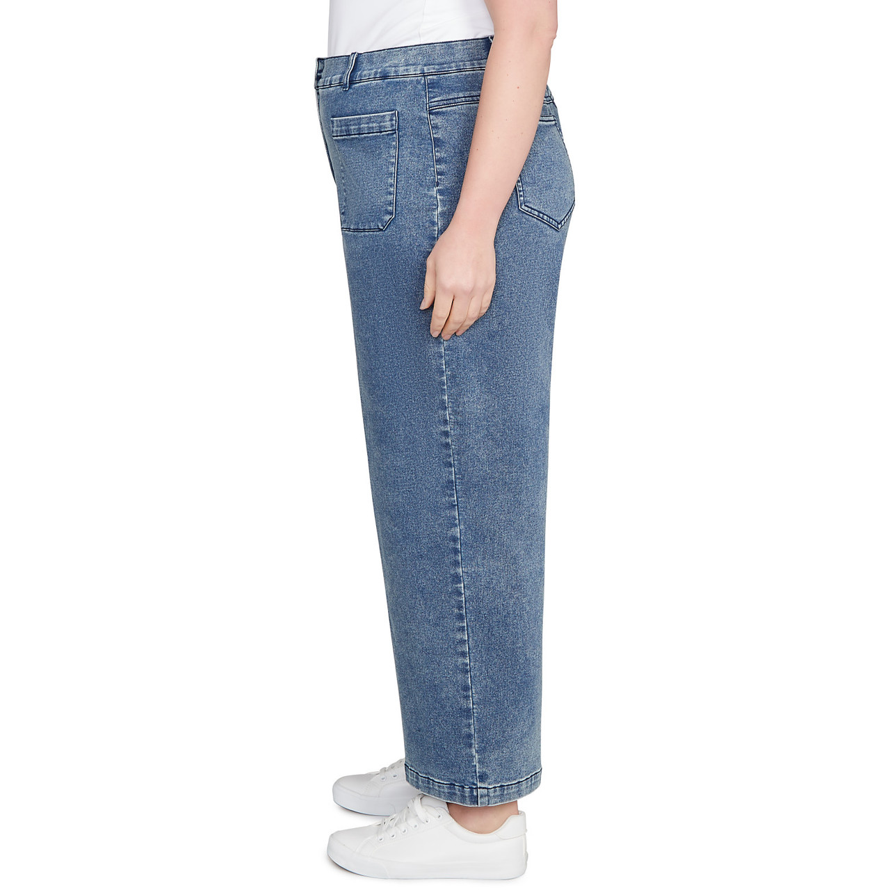 Plus Women's Terry Denim Wide Leg Jeans | Ruby Rd.