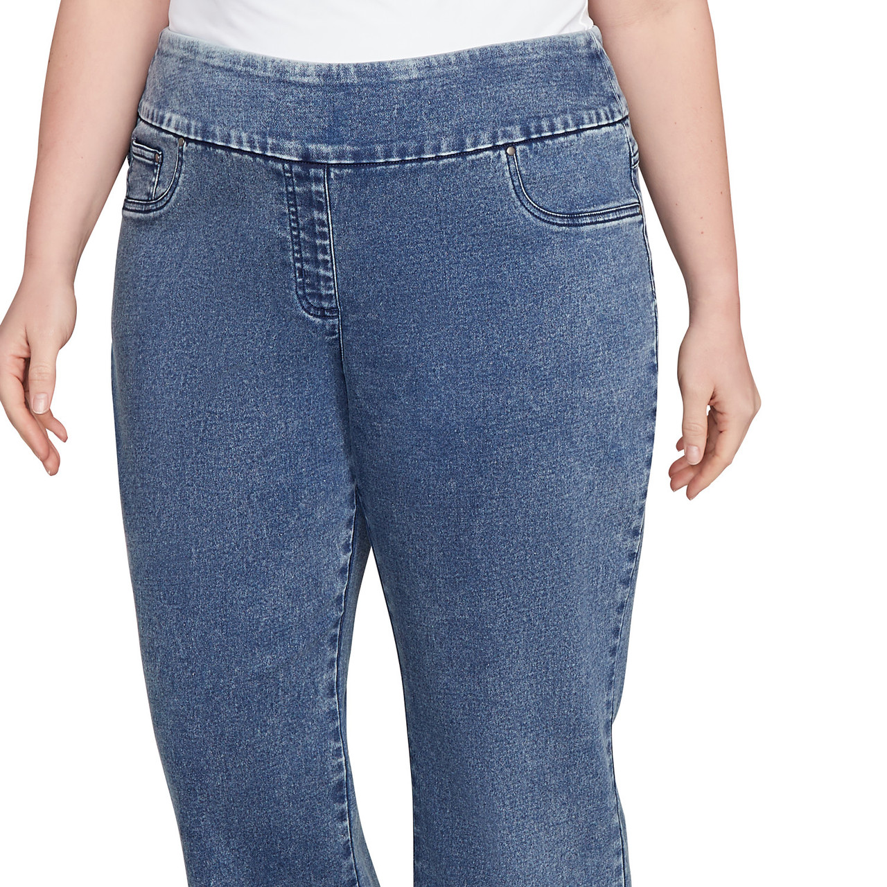 Plus Women's Terry Denim Bootcut Jeans Ruby