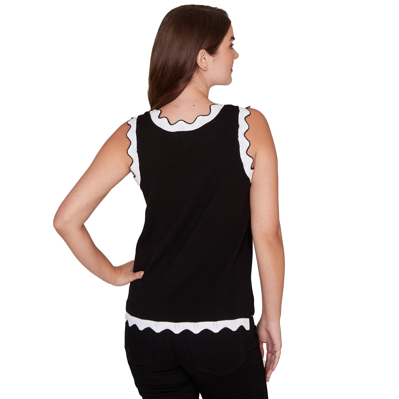 Petite Women's Scallop Trim Sweater Tank | Ruby Rd.