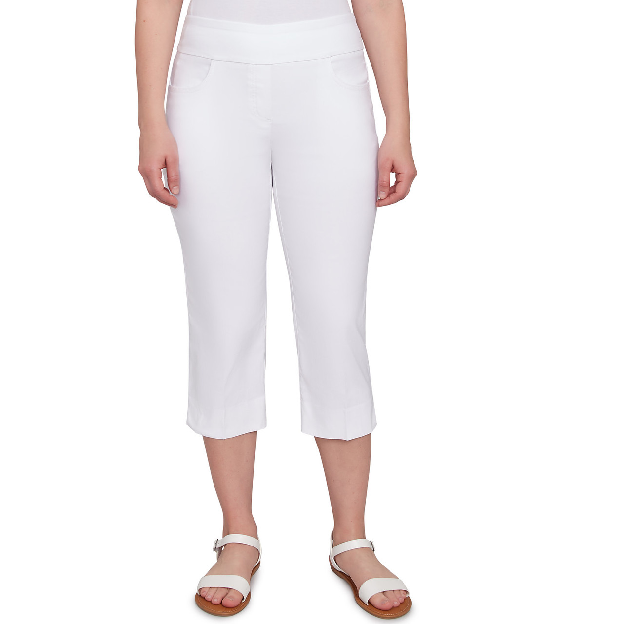 Plus Women's Pull On Silky Tech Capri | Ruby Rd.