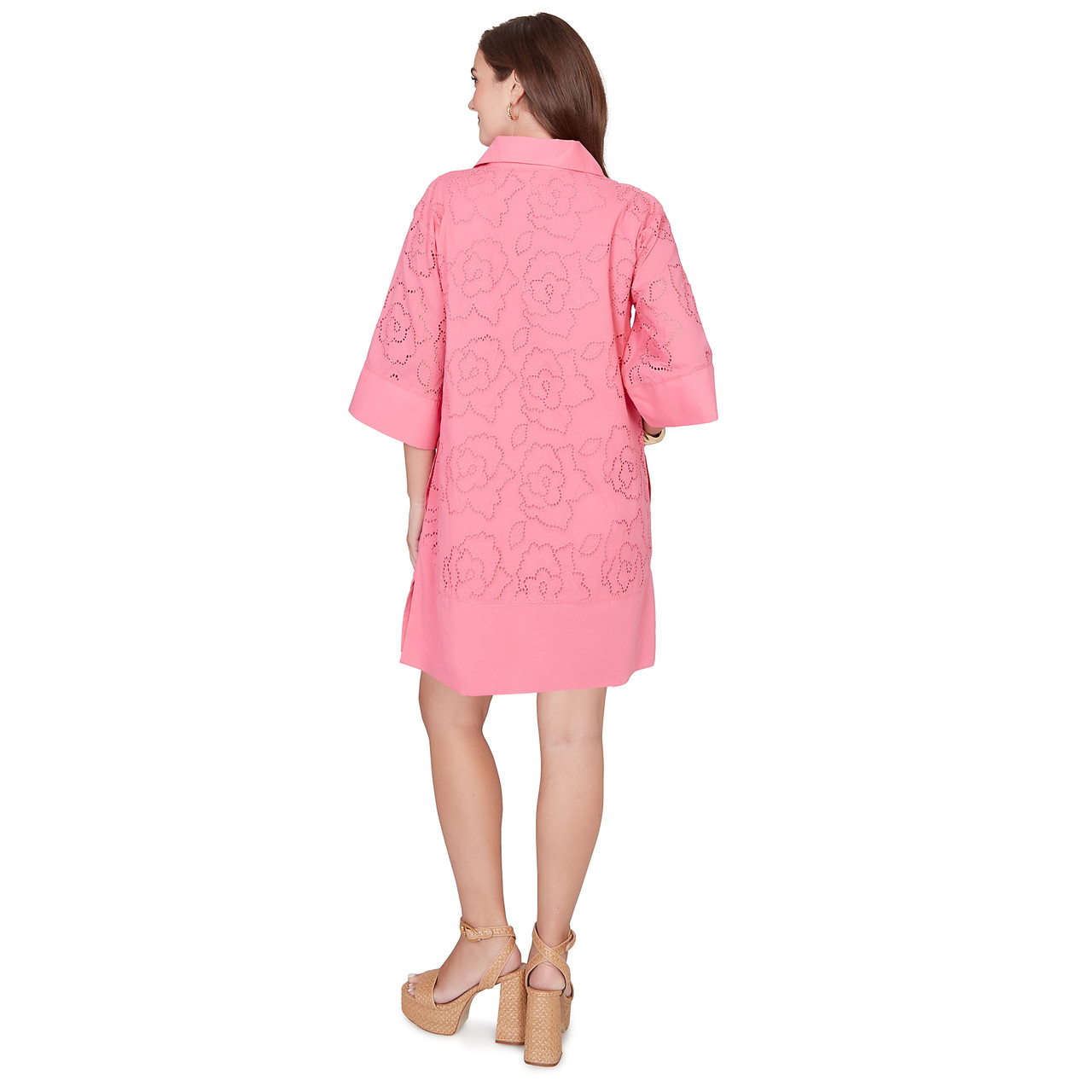 Petite Women's Eyelet Floral Shift Dress | Ruby Rd.