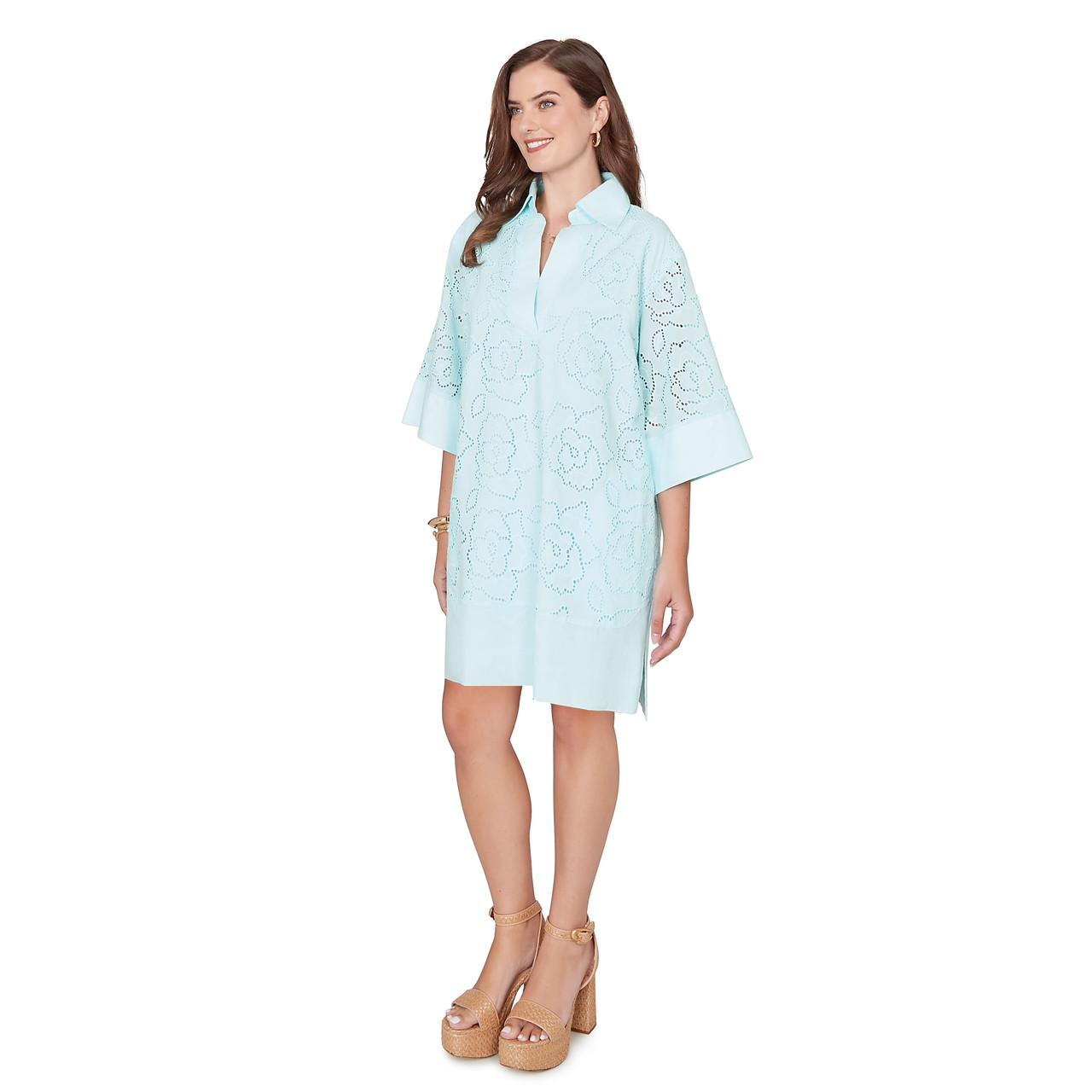 Women's Eyelet Floral Shift Dress | Ruby Rd.