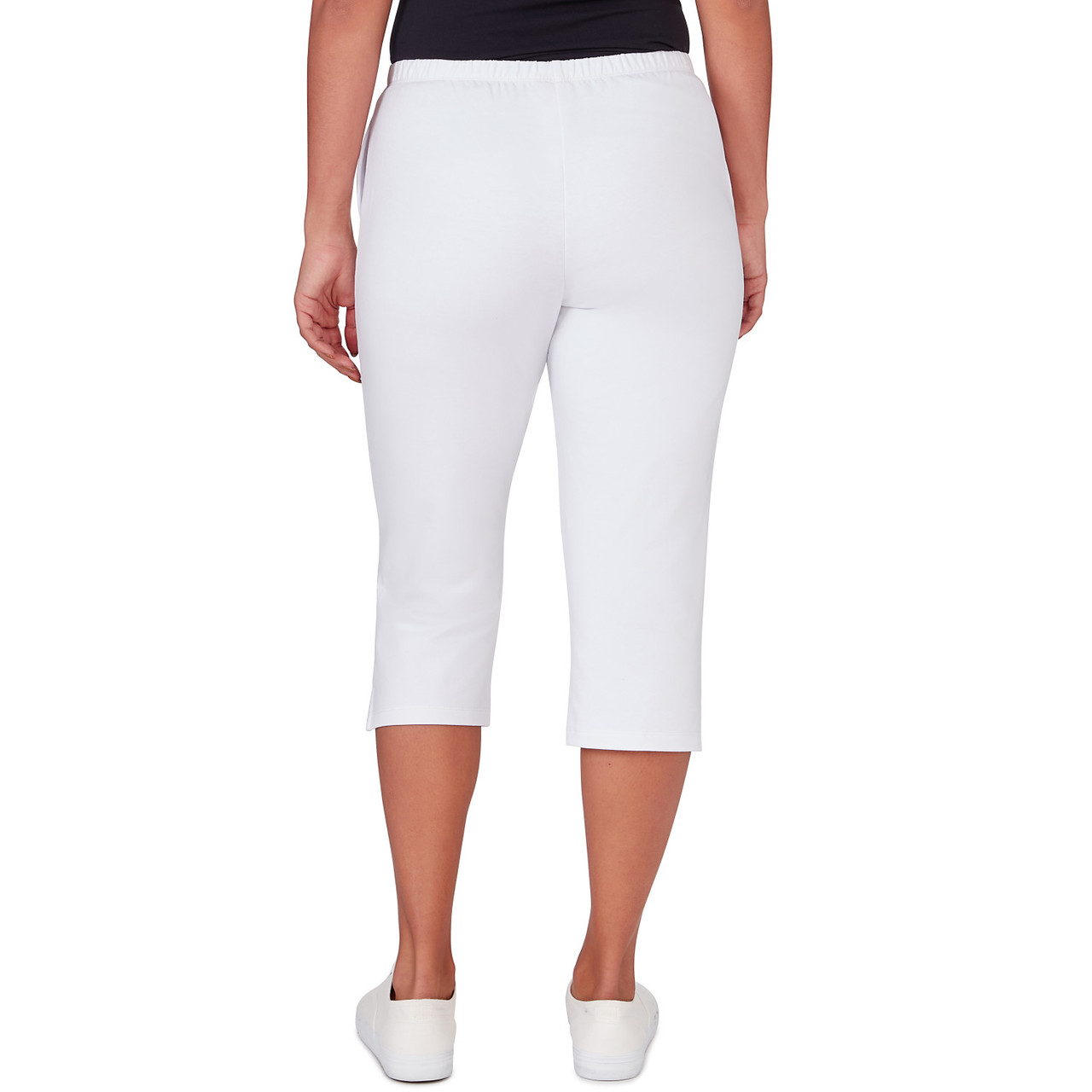 Petite Women's Elastic Waist French Terry Capri | Ruby Rd.