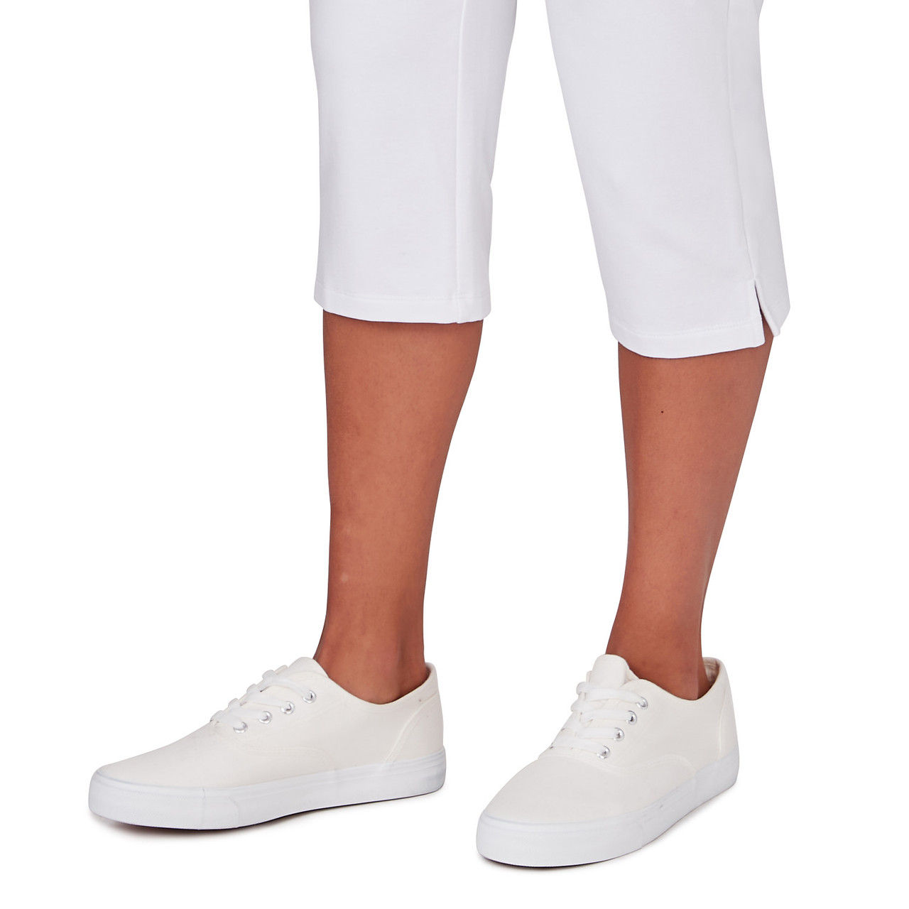 Petite Women's Elastic Waist French Terry Capri | Ruby Rd.