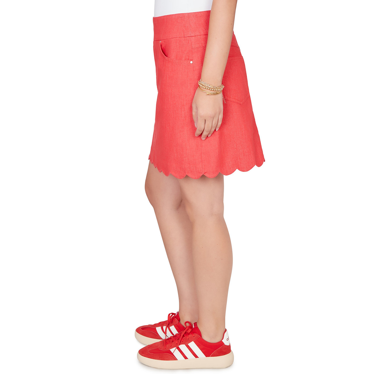 Women's Scalloped Edge Denim Skort | Ruby Rd.
