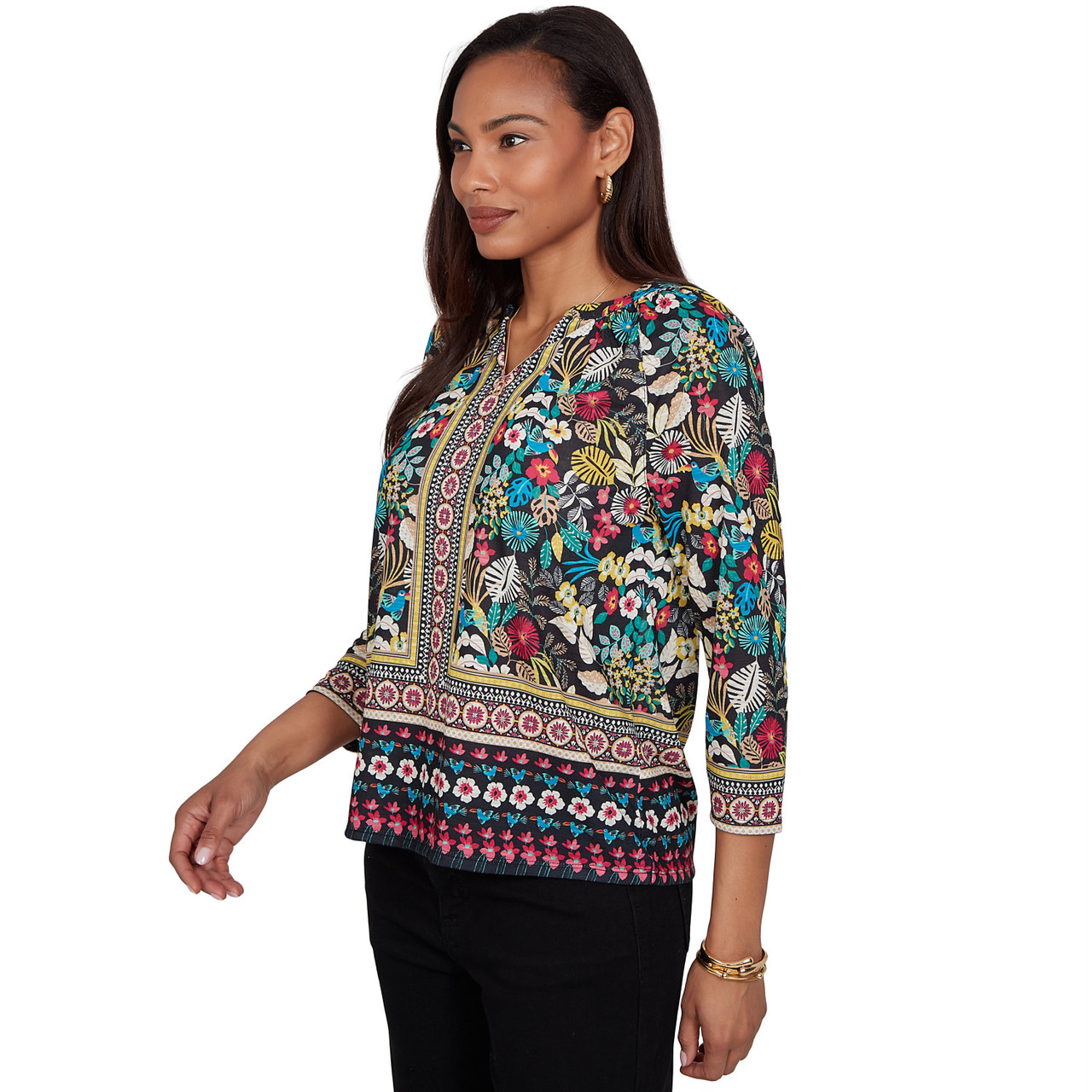 トップス Bibiy. ROSIEPEPURAMUTOPS Women's Paradise Tropic Print Knit Top | Ruby Rd.