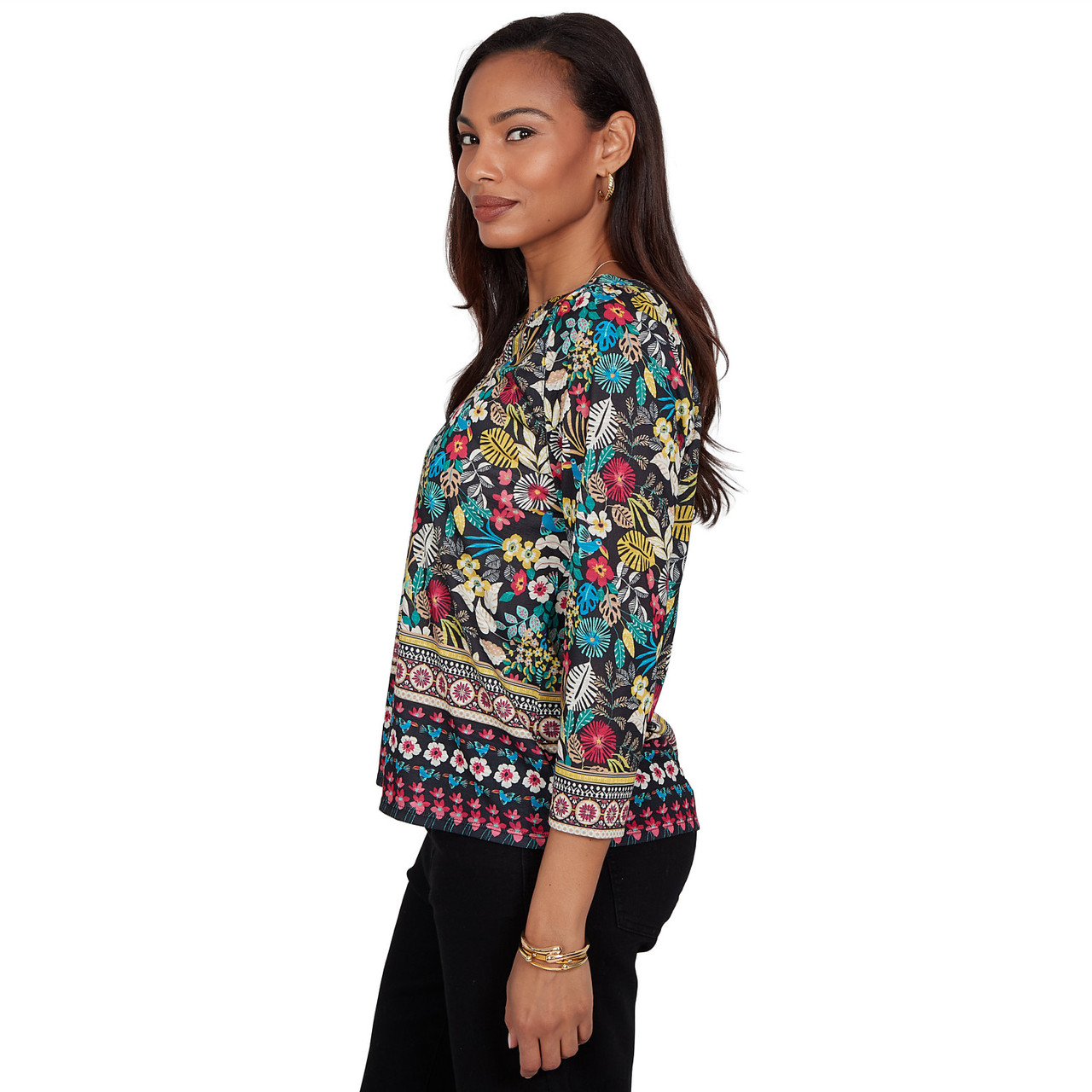Petite Women's Paradise Tropic Print Knit Top | Ruby Rd.