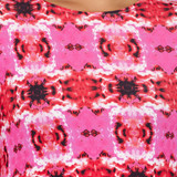 Women's Tie Dye Twist Top | Fuschia Multi | Detail