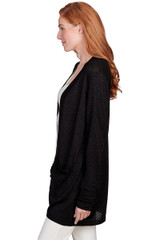 Petite Women's Sparkling Long Open Cardigan