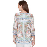 Women's Ocean Motif Burnout Knit Top