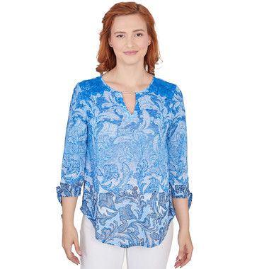 Women's Ombre Paisley Printed Top