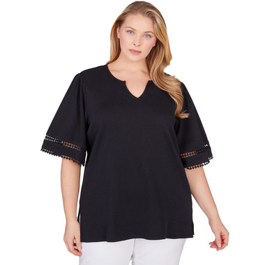 Plus Women's Interlock Knit Top