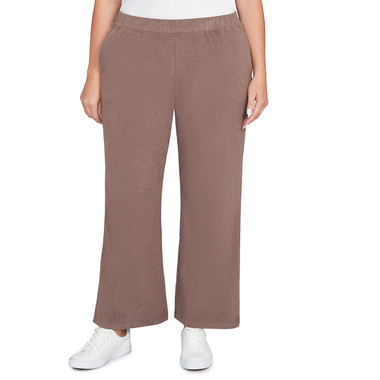 Plus Women's Pull On Luxe Rib Knit Pant