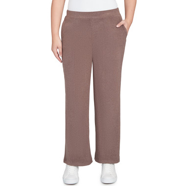 Petite Women's Pull On Luxe Rib Knit Pant