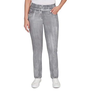 Women's Metallic Painted Pull On Jeans