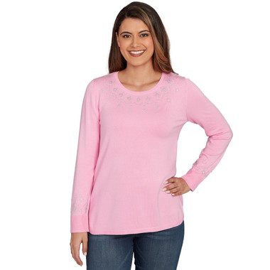 Petite Women's Fair Isle Embellished Sweater