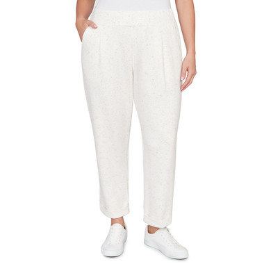 Plus Women's Ultra Soft Knit Cuffed Ankle Pant