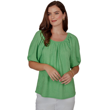 Women's Textured Convertible Knit Top