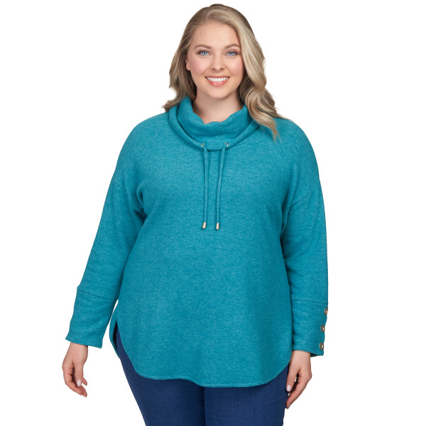 Cowl neck 2024 hoodie plus size