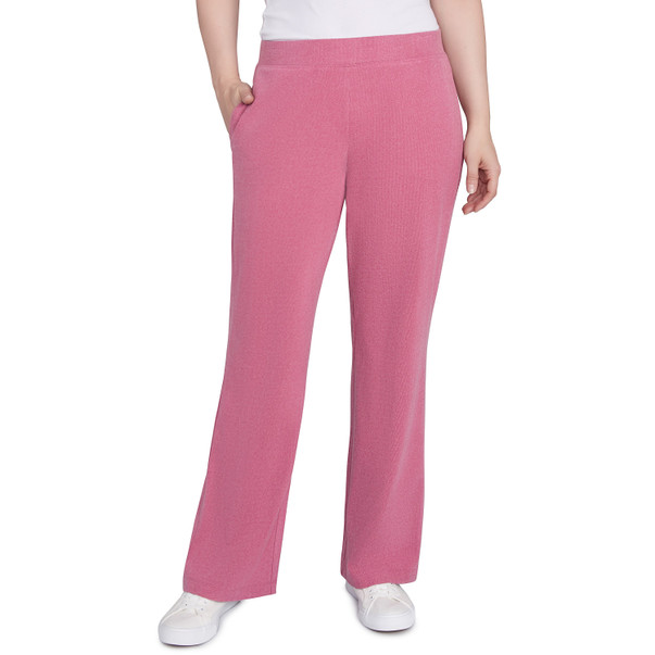 Women's Luxe Stretch Rib Knit Straight Leg Pull-On Pant