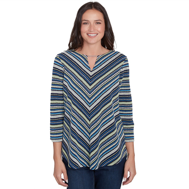 Petite Women's Pebble Stripe Knit Top