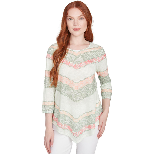 Women's Lace Chevron Sublimation Jersey Top