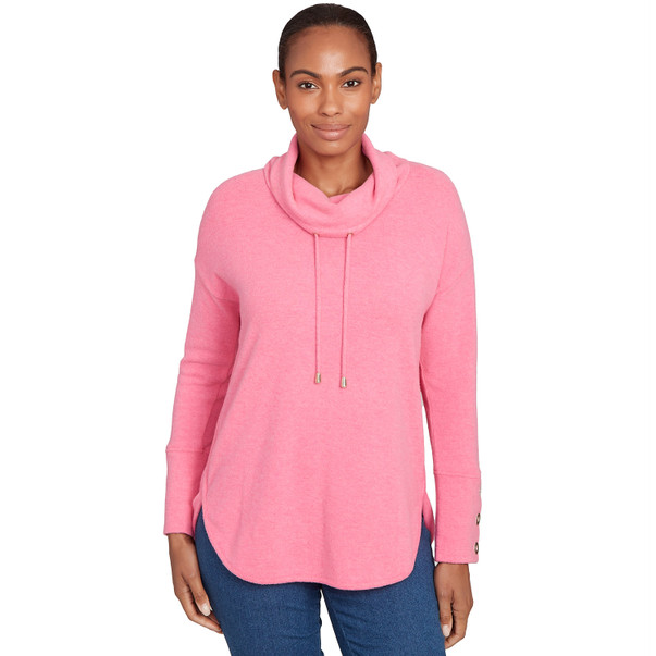 Women's Cowl Neck Cozy Hatchi Knit Top