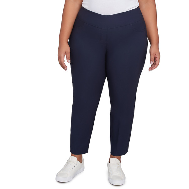 Plus Women's Comfort Silky Tech Ankle Pants