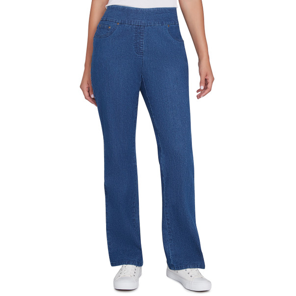Petite Women's Pull On Bootcut Flare Jeans