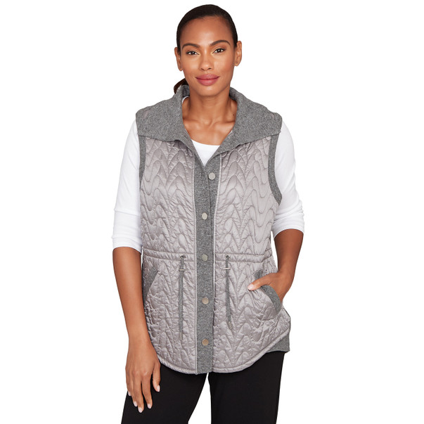 Women's Button Front Quilted Vest