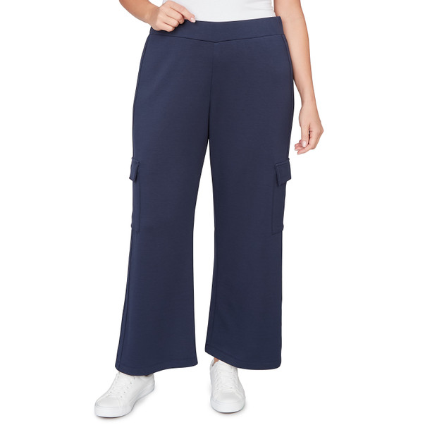 Plus Women's Luxe Knit Cargo Ankle Pant