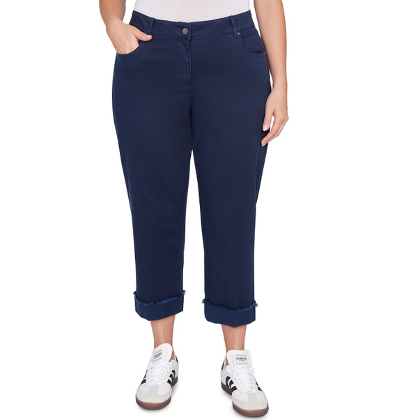 Plus Women's Everyday Soft Cropped Girlfriend Pant