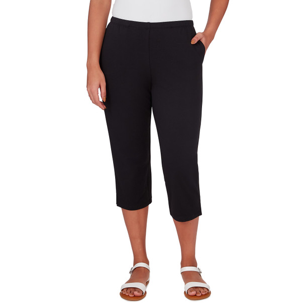 Women's Elastic Waist French Terry Capri