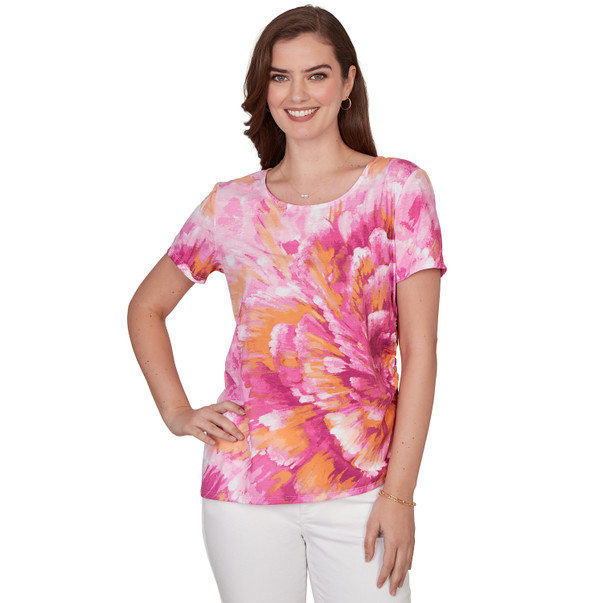 Women's Bold Watercolor Floral Knit Tee