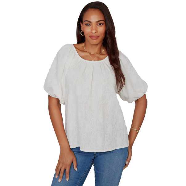 Petite Women's Textured Convertible Knit Top