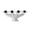 Hooker Blackheart LS Swap Gen III/IV Exhaust Manifolds Central Dump - Silver Ceramic Finish 8504-1HKR