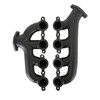 Hooker Blackheart Gen III/IV LS-Swap Exhaust Manifolds Black - 1-3/4" Rear Dump SBC Exit