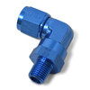 Russell AN Female to NPT Male 90 Degree Swivel Reducer Fitting - Blue