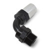 Russell AN 90 Degree Radius Port Hose End To O-Ring Boss - Black/Silver