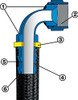 Fragola -4 AN 45 Degree Hose End Push-Lite Series 8000